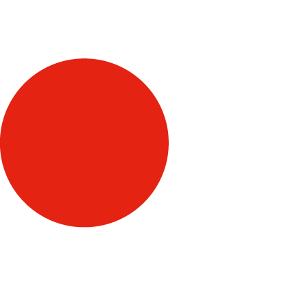 Red circle on a white background